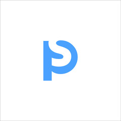 letter PS logo design vector