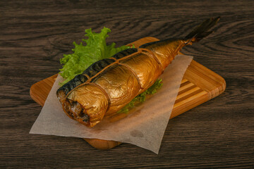 Smoked tasty mackerel fish snack