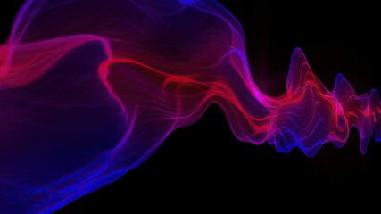 Abstract Digital Wave And Smoke Flow