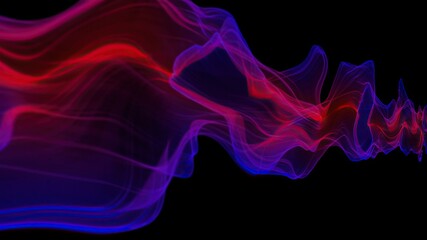 Abstract Digital Wave And Smoke Flow
