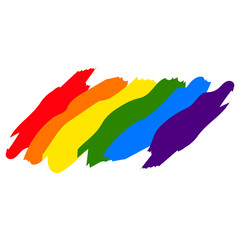 colorful paint Symbols with LGBT pride flag or Rainbow colors. LGBT designs isolated on white background, Vector illustration EPS 10