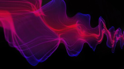 Abstract Digital Wave And Smoke Flow
