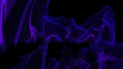 Abstract Digital Wave And Smoke Flow