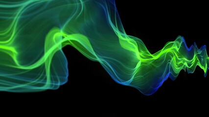 Abstract Digital Wave And Smoke Flow