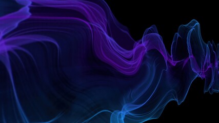 Abstract Digital Wave And Smoke Flow