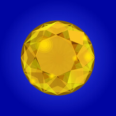 the yellow diamond on blue background