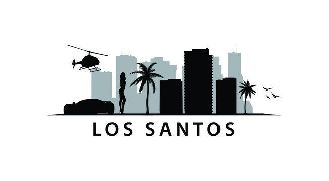 Los Santos City Skyline USA America Landscape  