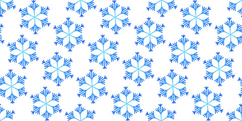 Winter seamless pattern with colorful gradient snowflakes on white background. Vector illustration for fabric, textile wallpaper, posters, gift wrapping paper. Christmas vector illustration