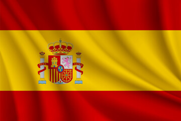 Realistic Spain flag illustration. Spanish flag vector