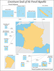 Overseas France consists of the French-administered territories outside Europe
