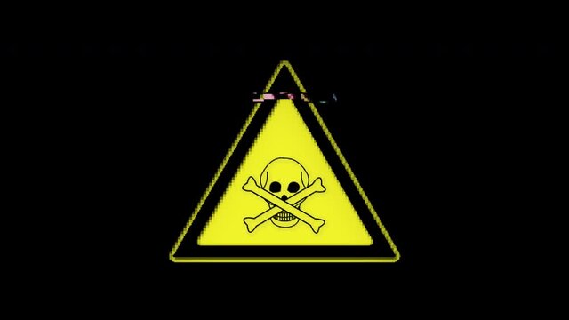 The danger sign signals an alarm against on transparent background. Attention danger zone.