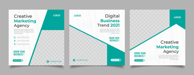 Editable Post Template Social Media Banners for Digital Marketing.	