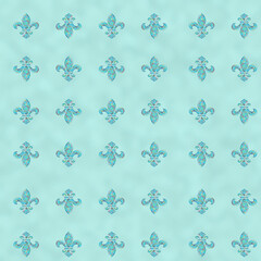 Royal Lily Fleur de Lis Seamless Pattern