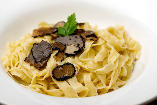 black truffle on home made pasta