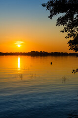 Obraz premium Sunset over the lake