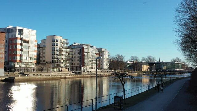 Sweden Halmstad Nissastrand Drone Video 4K