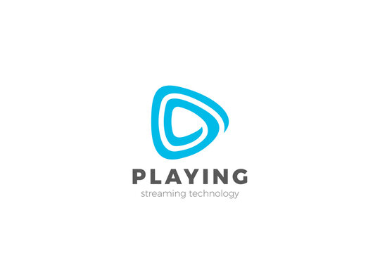 Infinite Play Music Audio Video Logo Digital Media application design vector template.