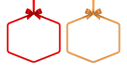 Gift box frame rhombus shape