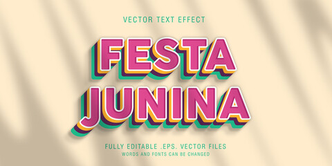 Festa Junina text style effect