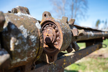 old rusty gate and metal