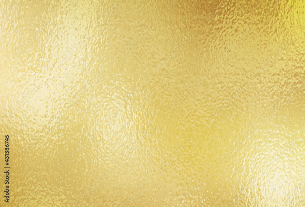 Sticker shiny gold texture paper, foil.