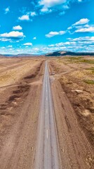 Infinite roads in the beautiful Icelandic countryside