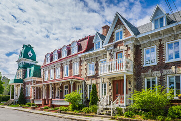 Fototapeta premium Cute traditional house in Levis old town near the town of Quebec City (Canada)