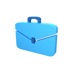 3d rendering icon of business suitcase. 3d briefcase icon. Isolated 3d rendering briefcase icon