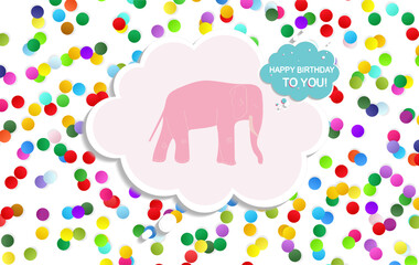 baby shower card with elephant