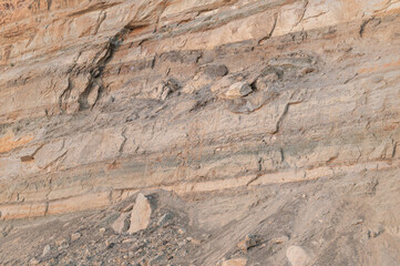 Sandstone Bluff Erosion  of the Torrey Pines State Natural Reserve in La Jolla, California, Located...