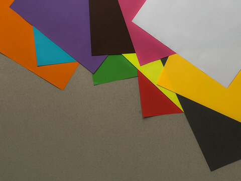Multicolor background from a paper of different colors