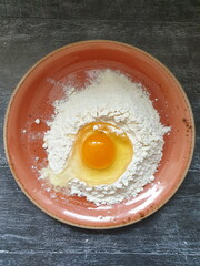 fried egg in a pan