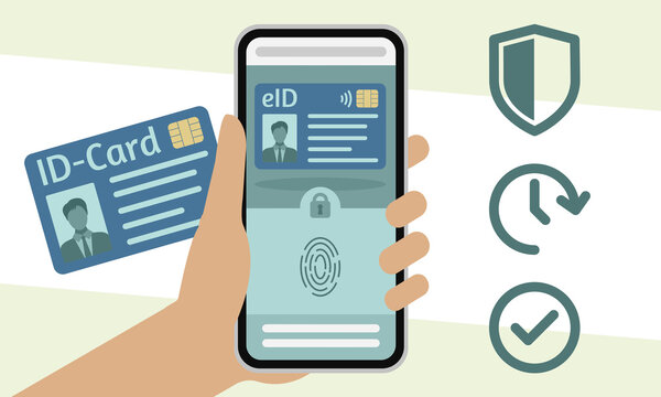 eID Personalausweis mit Online-Ausweisfunktion für OZG Papierloses Büro Behörde Digitalisierung	
