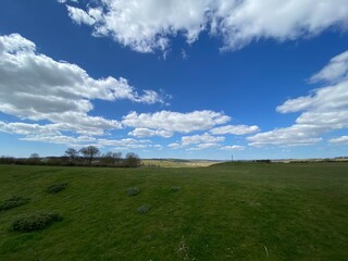 Brede Valley a stretch of Sussex countryside near Rye, and Winchelsea. Where Romney and Walland marshland extends past Winchelsea between two ridges of weald. East Sussex UK