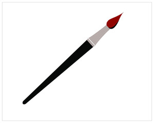 illustration drawing and coloring hand brush clip-art vector element