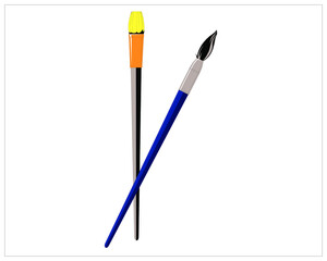 illustration drawing and coloring hand brush clip-art vector element