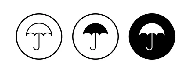 Fotobehang umbrella icons set. Umbrella vector icon © Oliviart
