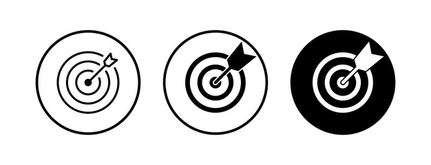 Target icons set. Target vector icon. goal icon. marketing target. Aim