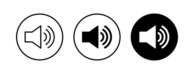 Speaker icons set. Volume icon. Loudspeaker icon vector. Audio. Sound