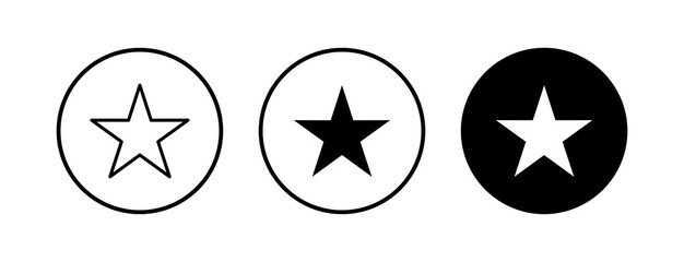Star Icons set. Star vector icon. Rating symbol