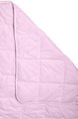 pink hypoallergenic linen duvet blanket isolated on white background