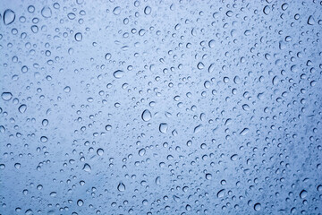 Raindrops on glass