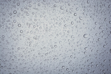 Raindrops on glass