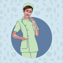 nurse's day vector greeting card for congratulations