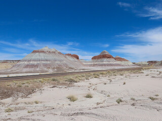 The Tepees in the Petrified Forest National Park in Arizona.