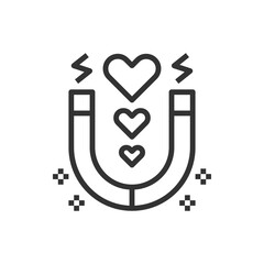 Engagement Love icon line vector illustration