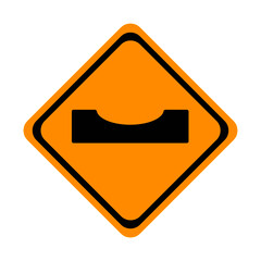 dip sign on the road, hole on the road, bumpy road, traffic sign vectorial