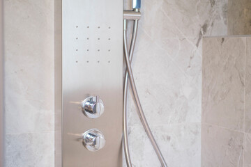 apartment decorated bed kitchen bathroom shower candles paintings chairs modern