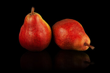 Pears on a black background