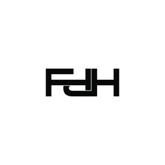 fdh letter original monogram logo design
